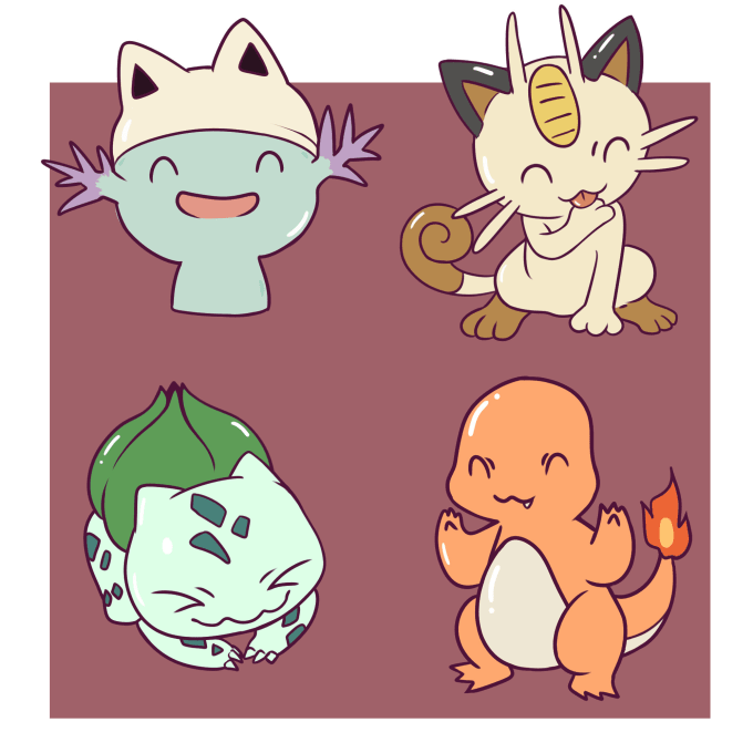 Gig Preview - Draw cute pokemon doodle art and fakemon  anime