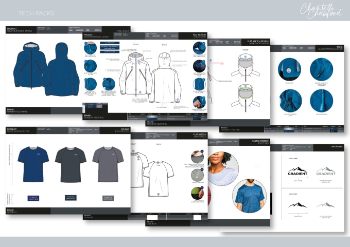 Gig Preview - Create a detailed tech pack of your fashion item