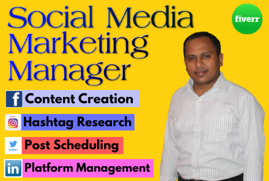 Gig Preview - Be your social media marketing manager