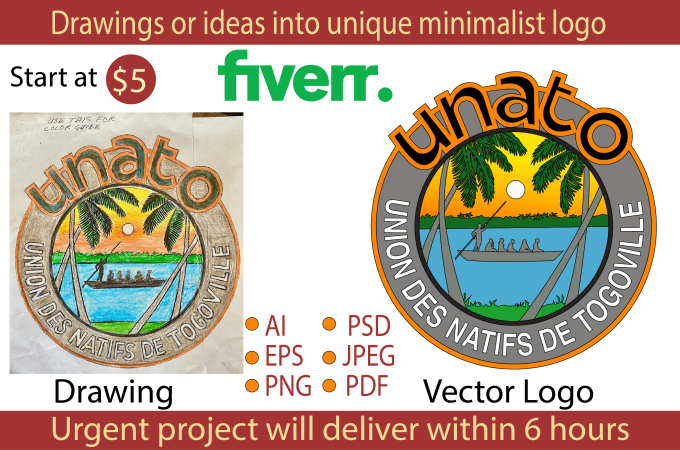 Gig Preview - Turn rough drawings into unique vector logo