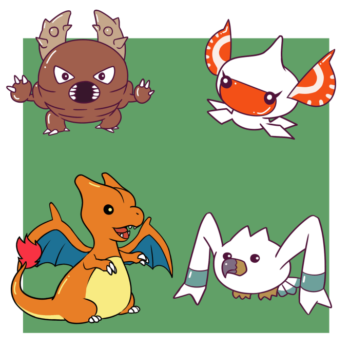 Gig Preview - Draw cute pokemon doodle art style