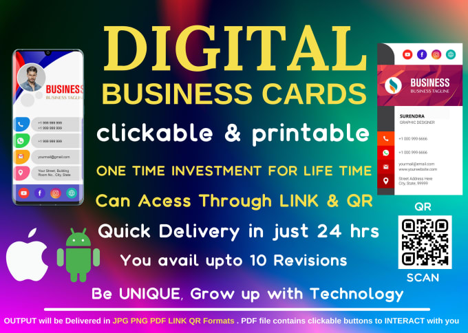 Gig Preview - Create digital business card with in just 1hour