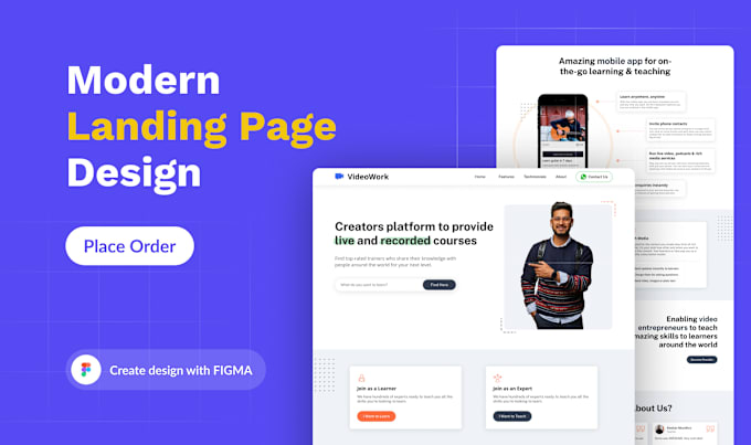 Bestseller - design creative modern web landing page design