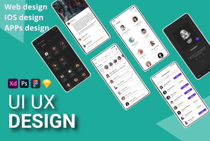 Gig Preview - Design UI UX for website, IOS, android app, mobile web wireframes in adobe xd