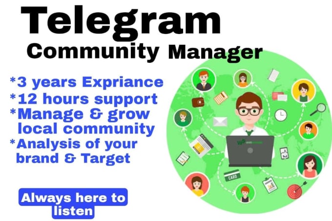 Gig Preview - Telegram community manager for any defi project crypto