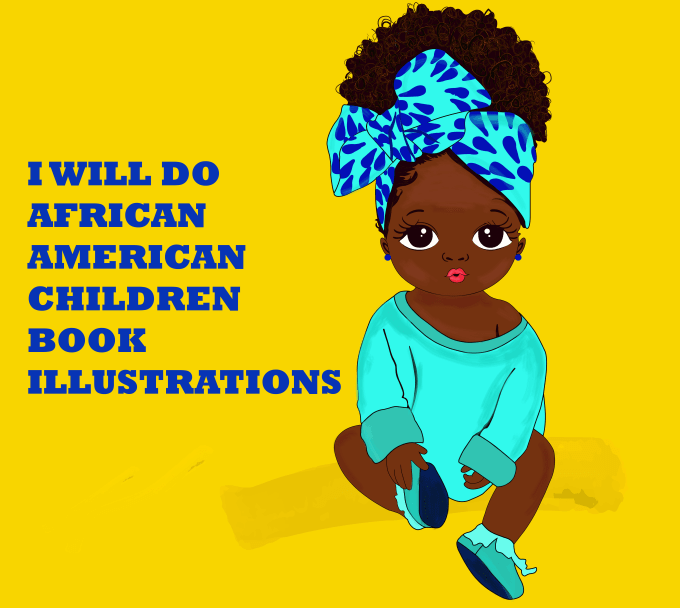 Gig Preview - Illustrate cute african american children book illustrations