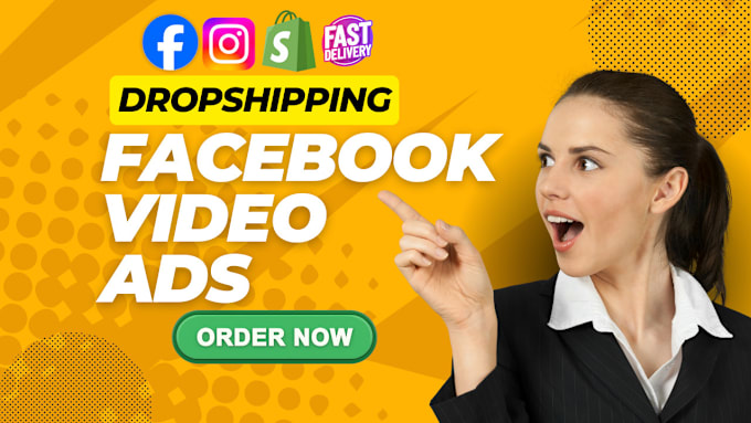 Gig Preview - Create shopify facebook video ads and viral tiktok dropshipping video ads