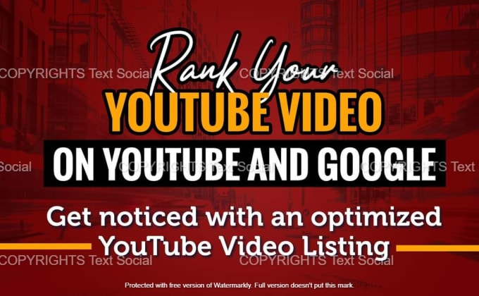 Gig Preview - Effectively optimize youtube video seo for video ranking optimisation