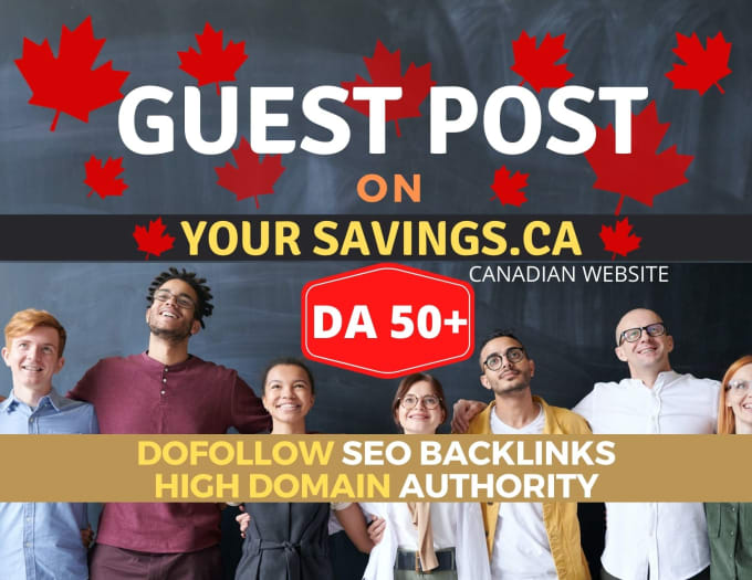 Gig Preview - Do guest post on canadian money savings business site and SEO dofollow backlinks