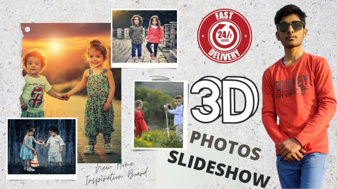 Gig Preview - Create HD photo slideshow video for birthdays, babies, weddings in 24 hours