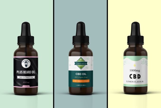 Gig Preview - Design premium bottle label cbd oil label, candle label and product packaging