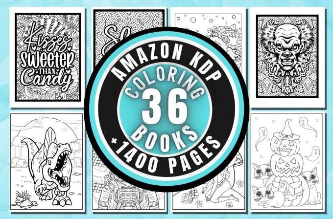 Gig Preview - Send you 36 coloring books for amazon kdp or etsy