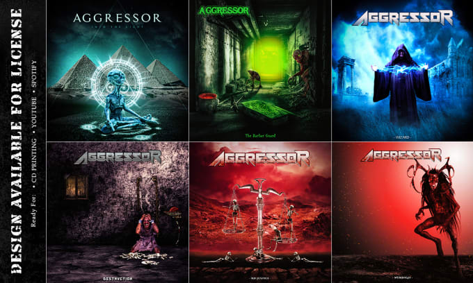 Bestseller - design album cover art for rock and metal music