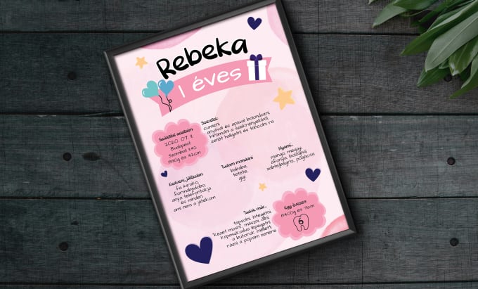 Gig Preview - Design a cute baby birthday poster