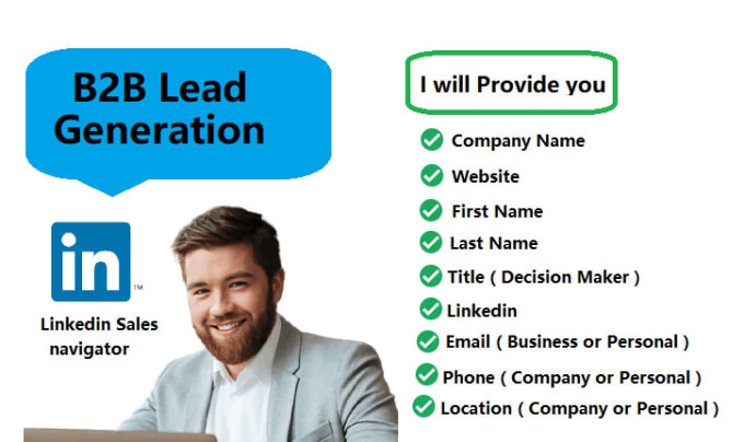 Gig Preview - Do b2b lead generation direct mobile phone, cell phone personal phone number