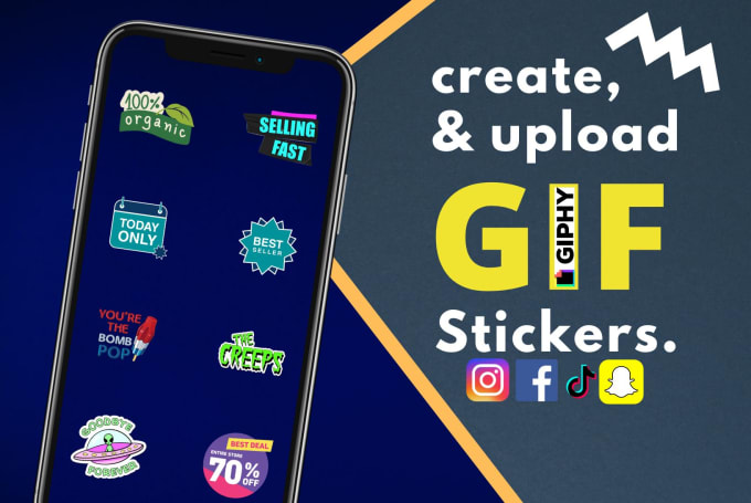 Gig Preview - Make custom animated gif for instagram, facebook stories