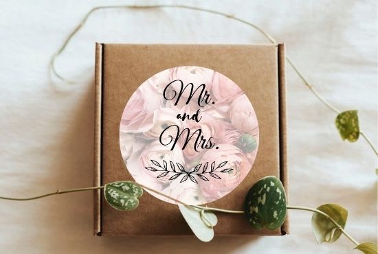 Gig Preview - Create wedding customized sticker design