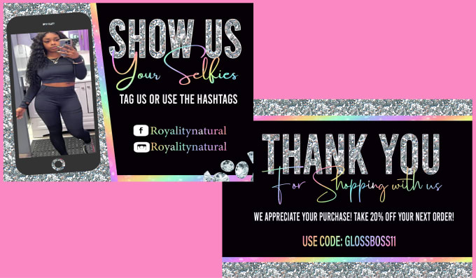 Gig Preview - Design loyalty,thank you,business card for ,beauty,lash,boutique,hair,business