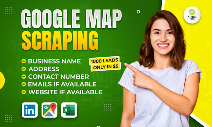 Gig Preview - Our agency will do google map scraping, b2b lead generation, web scraper