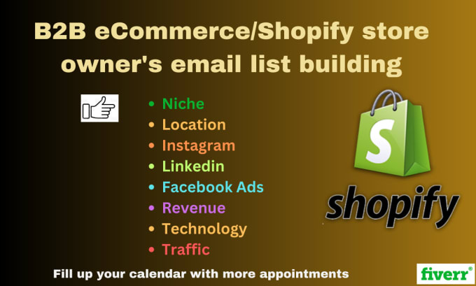 Bestseller - deliver qualified ecommerce leads shopify leads  b2b leads