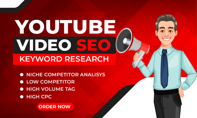 Gig Preview - Do best youtube SEO with keyword research for improving video top ranking