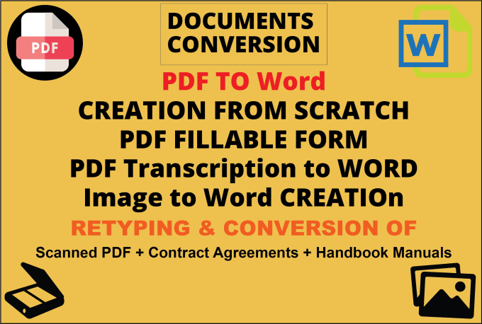 Gig Preview - Convert PDF to word from scratch professionally