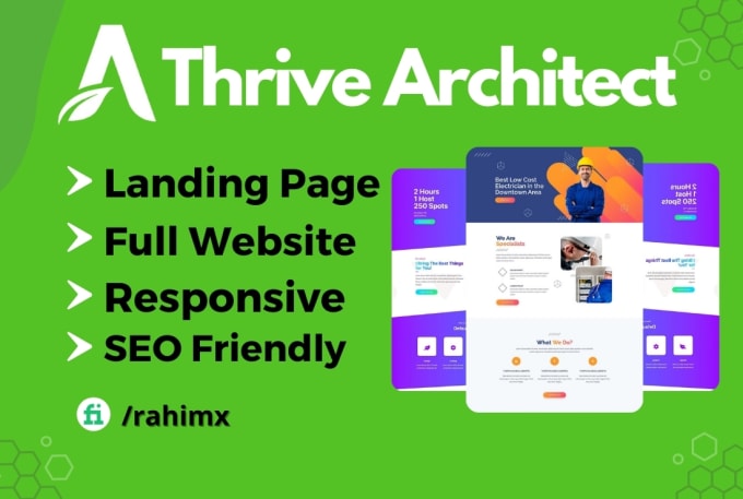 Gig Preview - Design landing page with thrive architect