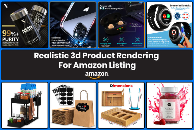 Gig Preview - Create best 3d product rendering for amazon store