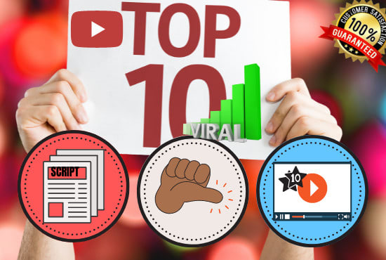 Gig Preview - Make high quality and engaging top 10 videos