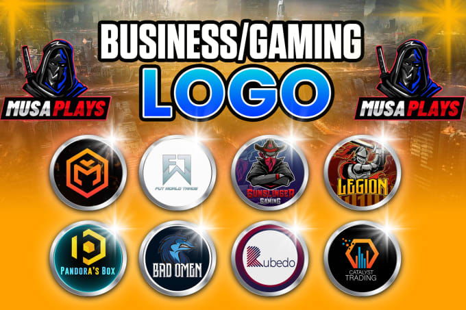 Gig Preview - Create a business or gaming logo for any social media