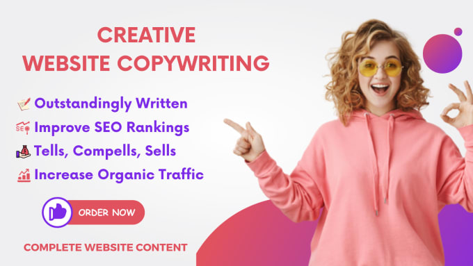 Gig Preview - Write catchy SEO website content and website copywriting that converts