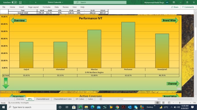 Gig Preview - Excel data formulae,dashboard,pivot table