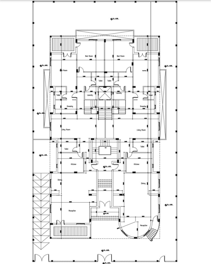 Gig Preview - Draw a 2d architecture plan with full details