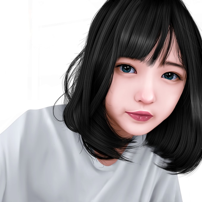 Gig Preview - Make a semi realistic cute cartoon portrait