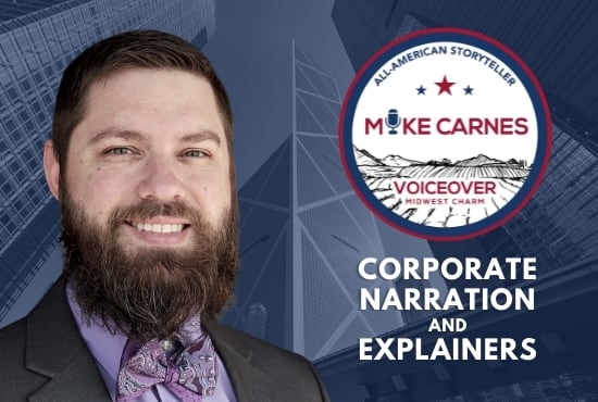 Gig Preview - Be your american male voice over for corporate explainer