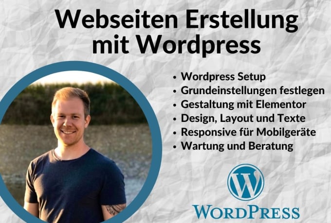 Gig Preview - Setup and design your wordpress website using elementor