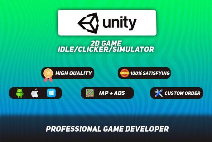 Gig Preview - Develop clicker, simulator, idle 2d game for mobile pc