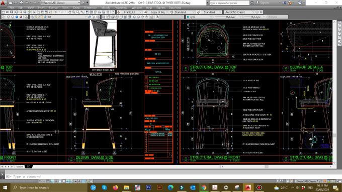 Gig Preview - Provide detailed furniture shop drawing