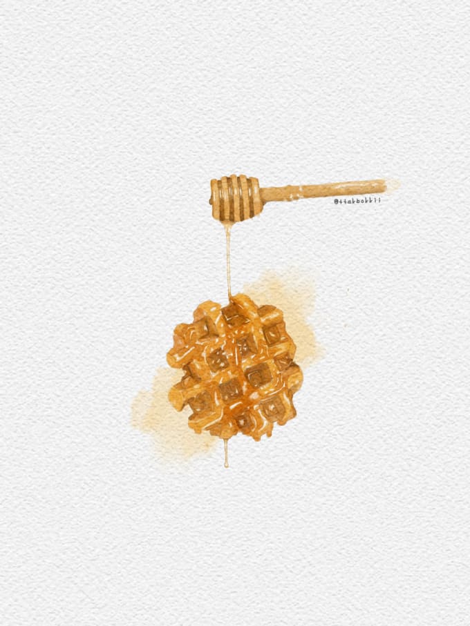 Bestseller - do food digital watercolor illustration