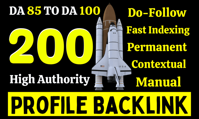 Gig Preview - Create manually 200 high authority do follow profile backlinks