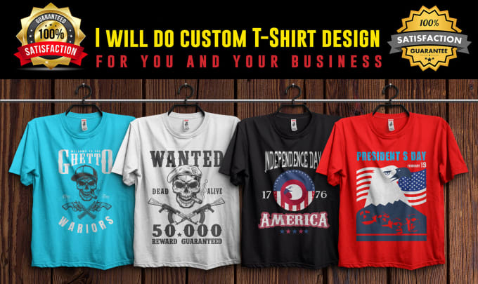 Gig Preview - Do custom t shirt logo design within 12 hours