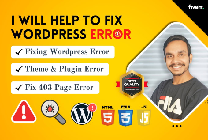 Gig Preview - Fix wordpress website issues, errors, bugs, critical error and elementor error