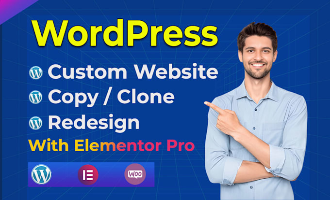 Gig Preview - Redesign copy clone responsive wordpress website template using elementor pro