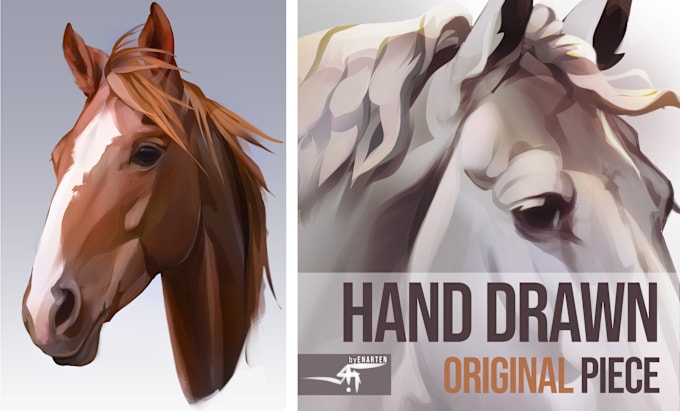 Gig Preview - Draw portrait of your horse