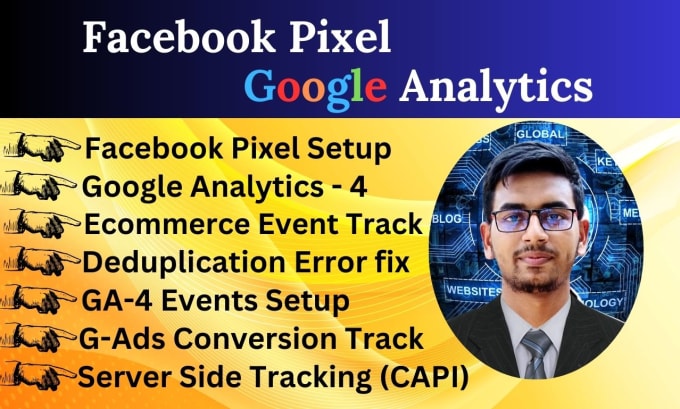 Gig Preview - Fix the facebook pixel issue, fb pixel setup, and google analytics 4