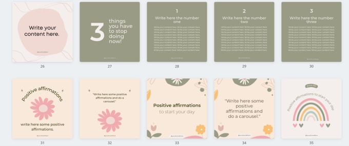 Gig Preview - Sell a pack of 45 templates for your instagram posts about spirituality