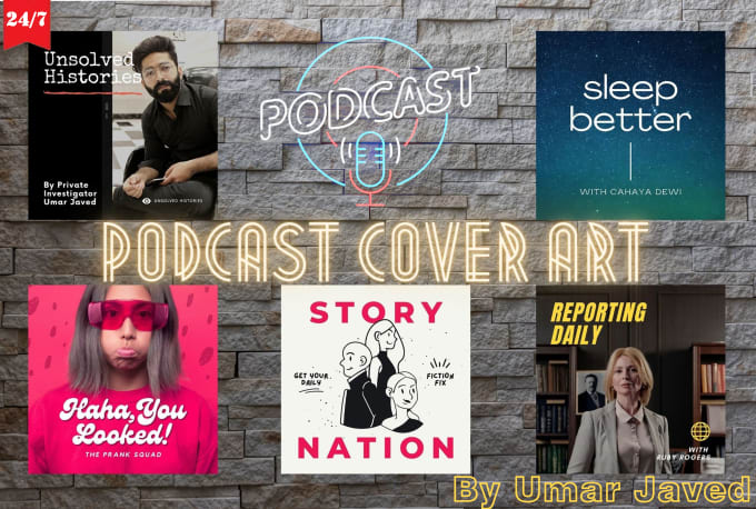 Gig Preview - Design a professional podcast cover art podcast logo