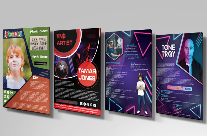 Gig Preview - Design speaker kit, epk, celebrity, artist press kit, one sheet