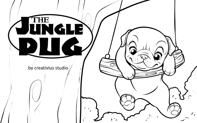 Gig Preview - Draw coloring pages or line art for kids activity book