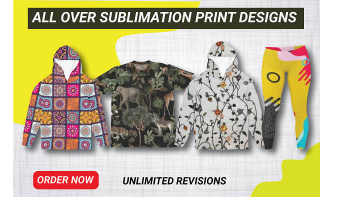 Gig Preview - Create all over print sublimation designs seamless pattern